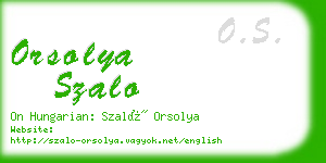 orsolya szalo business card